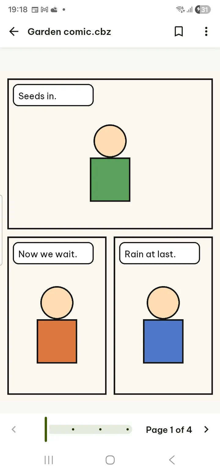 A comic page in the comic reader